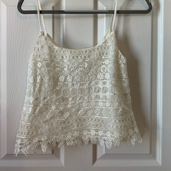 H&M Bodycon White Lace Crop Top - Picture 4 of 6